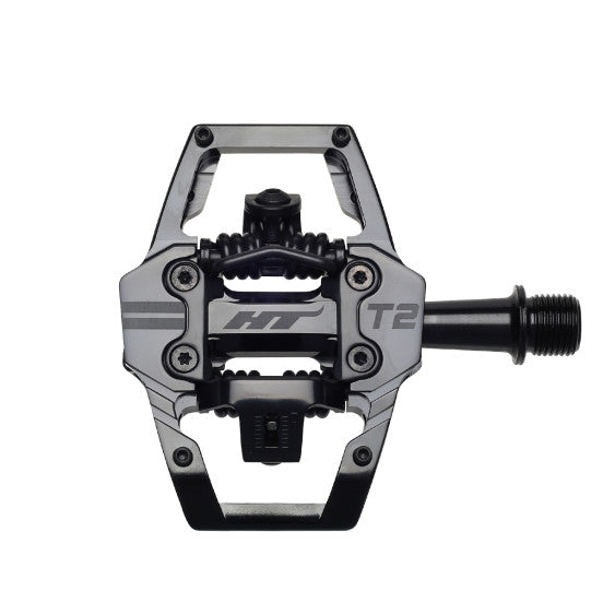 HT COMPONENTS EDNURO T2 platte pedalen Stealth zwart