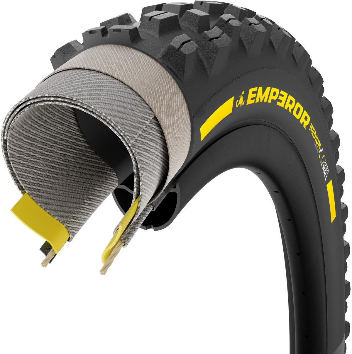 PIRELLI SCORPION EMPEROR 27.5x2.50 Supersoft DH+Wall Tubeless Ready vouwband zwart/geel teameditie