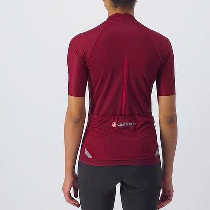 Wielrenshirt CASTELLI ENDURANCE W Dames Korte Mouwen Bordeaux