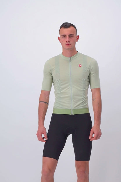 Maillot CASTELLI ESSENZA Manches Courtes Vert