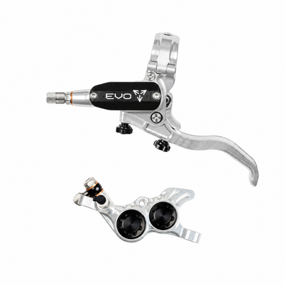 Frein HOPE TECH 4 EVO GR4 Argent/Noir — levier et étrier sur fond blanc