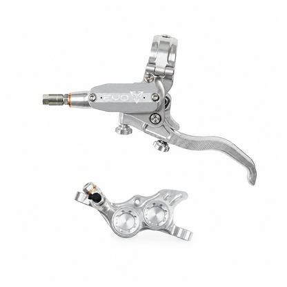 Frein HOPE TECH 4 EVO TR4 Argent/Argent — levier et étrier sur fond blanc