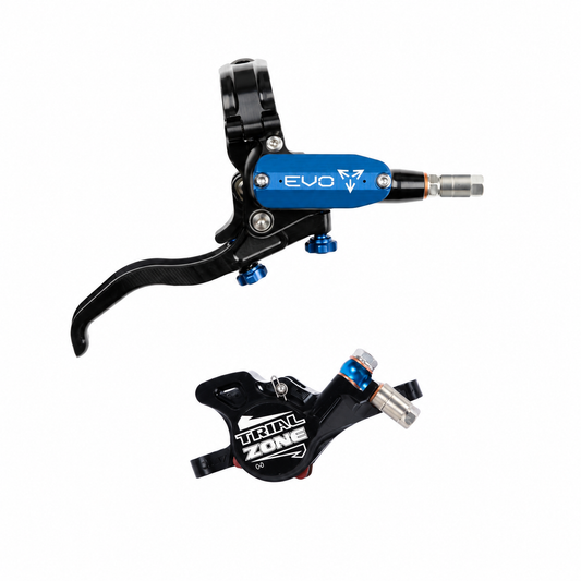 HOPE TECH 4 EVO TRIAL ZONE N9-rem blauw — remhendel en remklauw op witte achtergrond