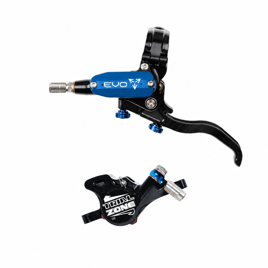 HOPE TECH 4 EVO TRIAL ZONE N9-rem blauw — remhendel en remklauw op witte achtergrond