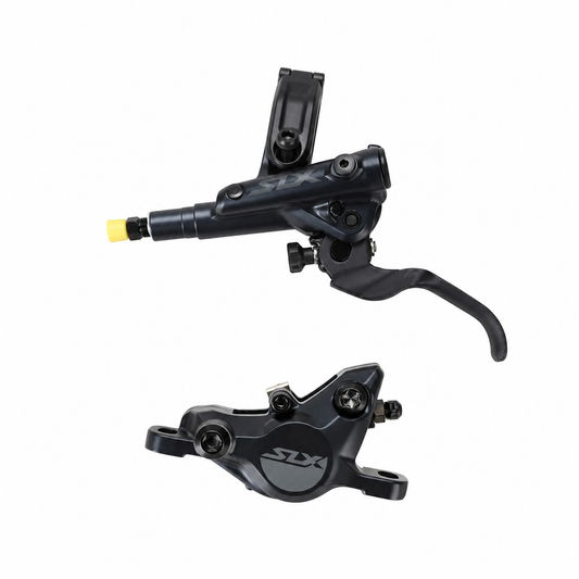 SHIMANO SLX-rem M7100 J-Kit — remhendel en remklauw tegen witte achtergrond