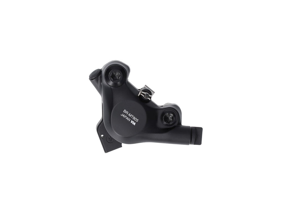 SHIMANO BR-MT805 Flat Mount-remklauw zonder koelribben — aanzicht van de andere kant en typenummer