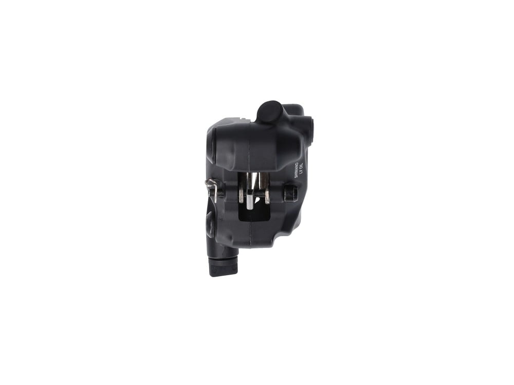 SHIMANO BR-MT805 Flat Mount-remklauw zonder koelribben — detail van de remblokjes