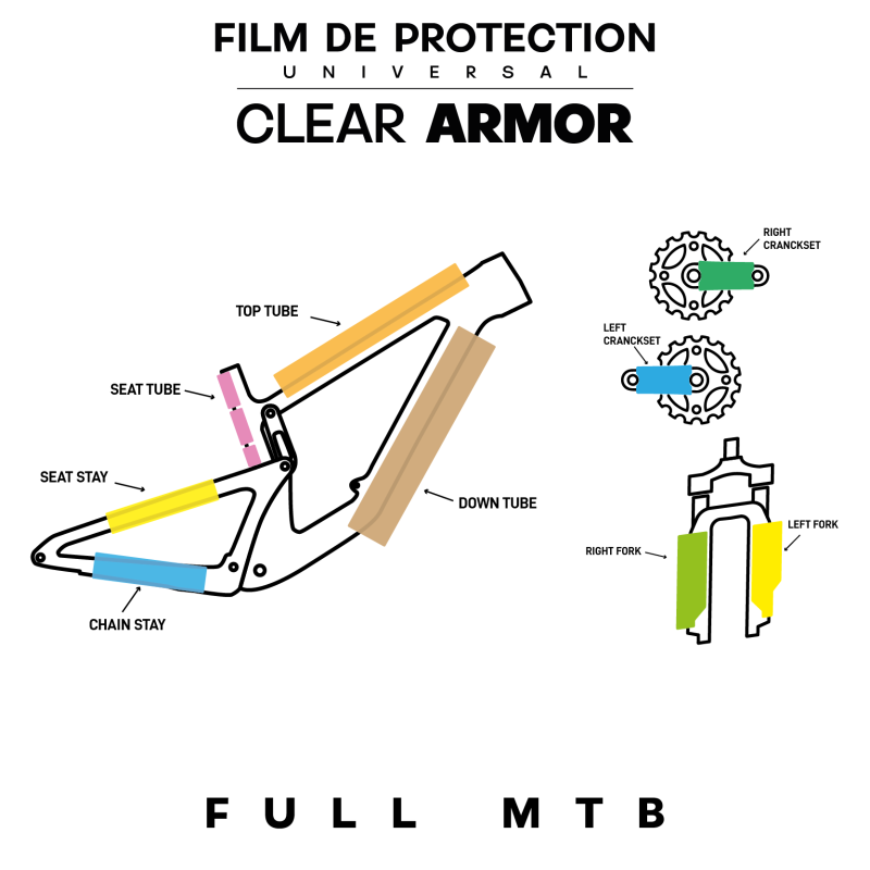 Protection de Cadre MONKEY'S SAUCE FULL UNIVERSAL MTB Brillant