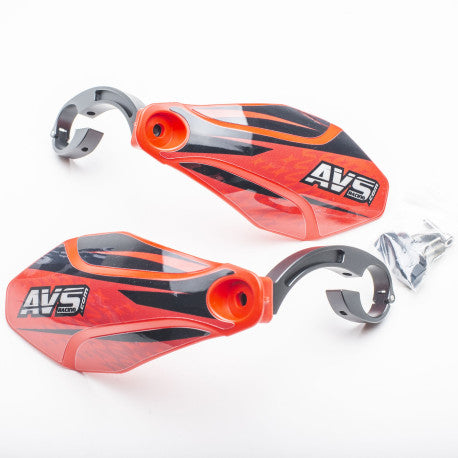 AVS KIT DECO Handbeschermer Alu Been Rood/Zwart