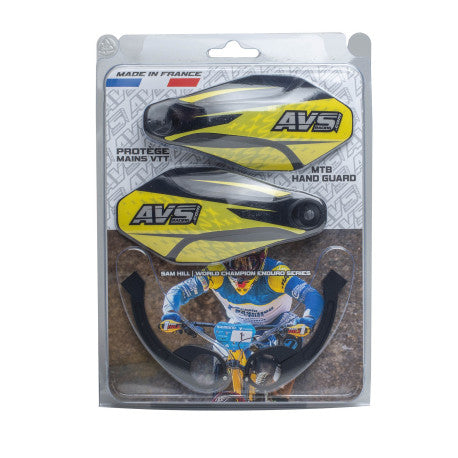 Protège Mains AVS KIT DECO Patte Alu Noir/Jaune