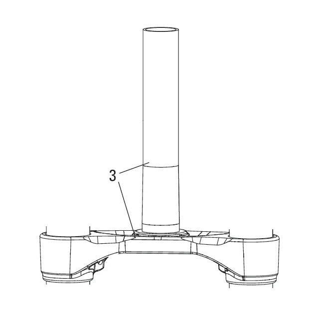 Onderste vorkkroon ROCKSHOX BOXXER C1 offset 0 mm