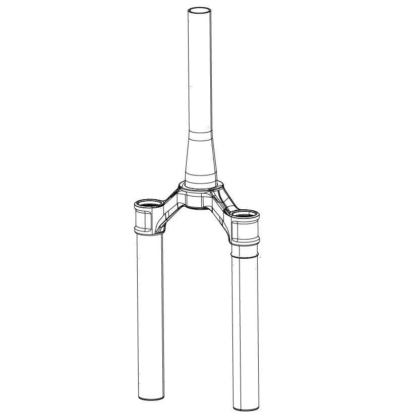 Vorkkroon/stuurbuis/binnenpoten ROCKSHOX SID SL DebonAir 29" conische stuurbuis offset 44 mm zwart Diffusion D1 (2024+)