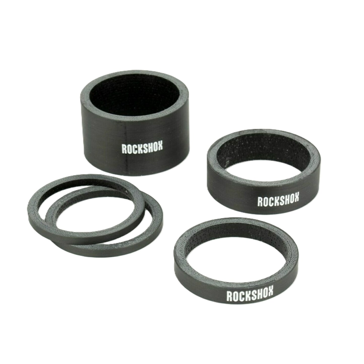 ROCKSHOX UD Carbon 1"1/8 afstandhouderset, zwart