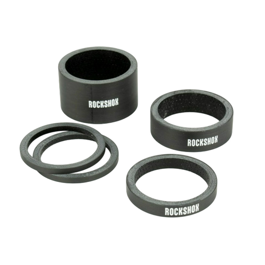 ROCKSHOX UD Koolstof Spacer Kit 1"1/8 Zwart