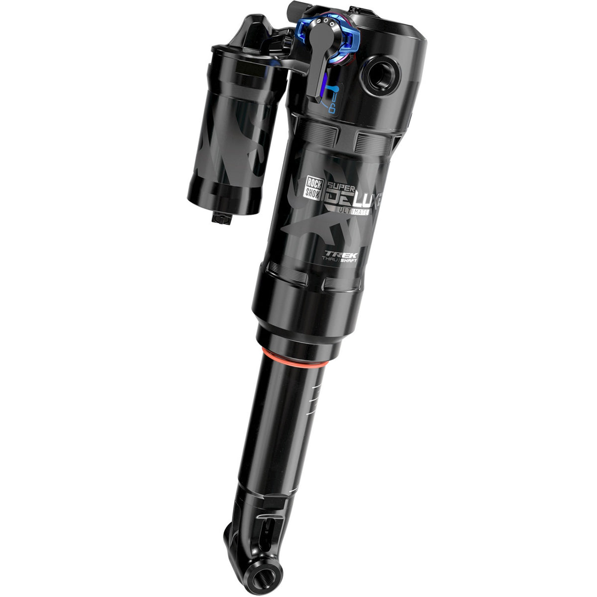 Amortisseur ROCKSHOX SUPER DELUXE THRU SHAFT RCT Trunnion/Yoke Progressif Mid Reb/380 Lockout pour Trek