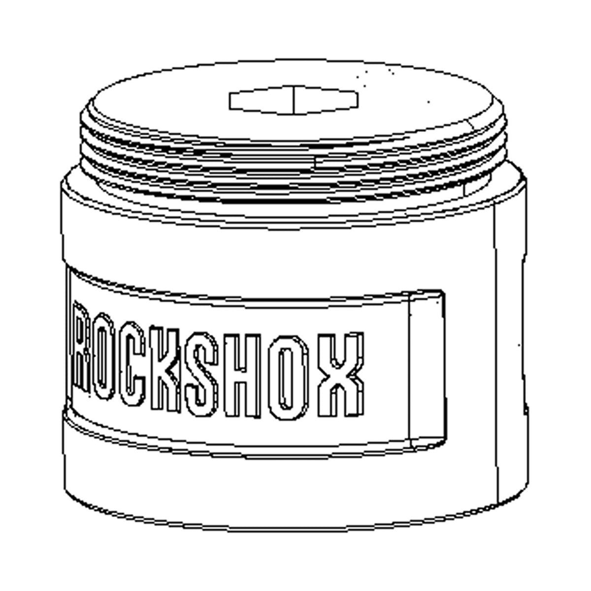 ROCKSHOX Bottomless Tokens 35mm SOLO AIR/DEBONAIR-volumeafstandhouders (x10) voor PIKE/BOXXER B1/LYRIK — technische illustratie