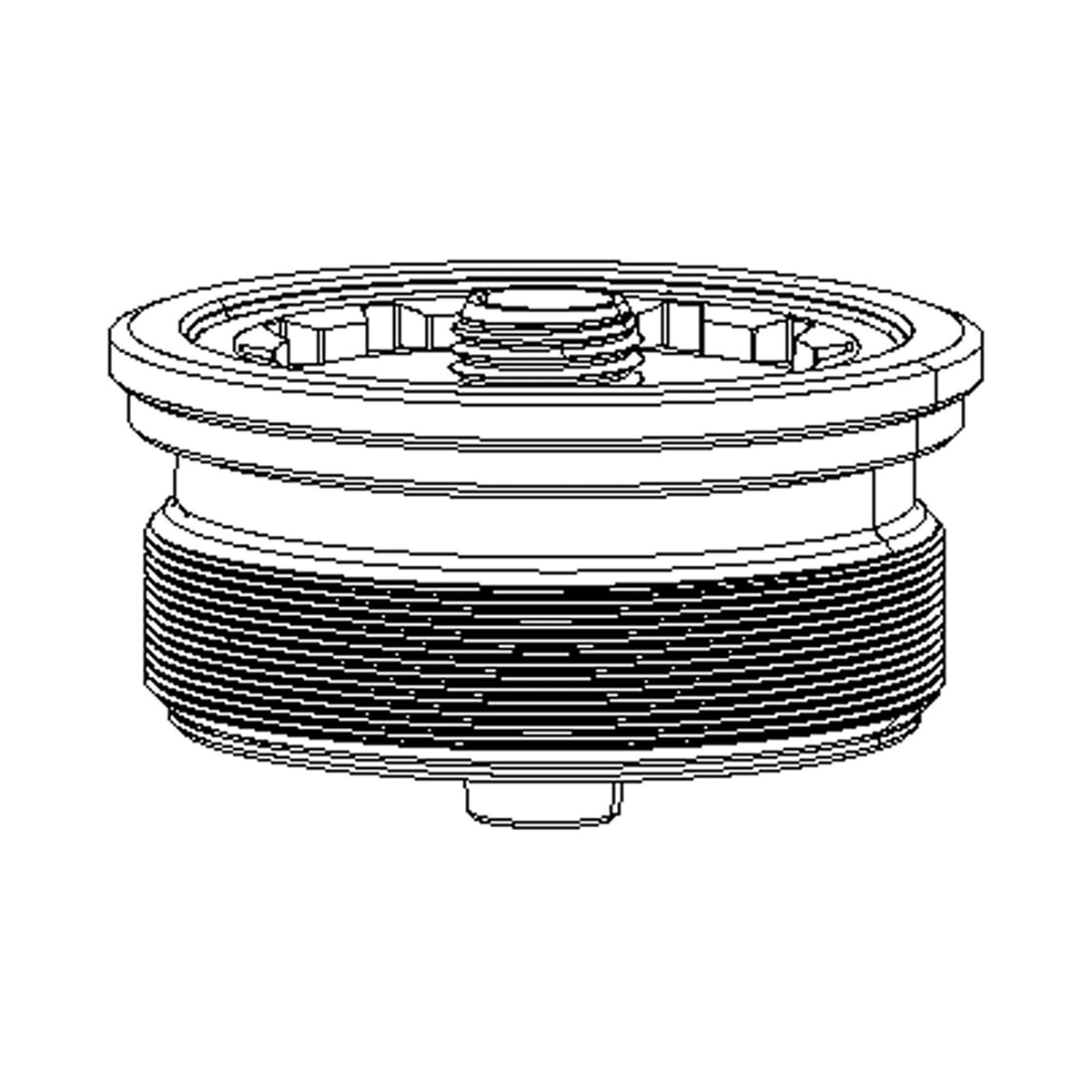 Bouchon Supérieur Ressort Air DEBONAIR ROCKSHOX 35mm Cannelé — illustration technique