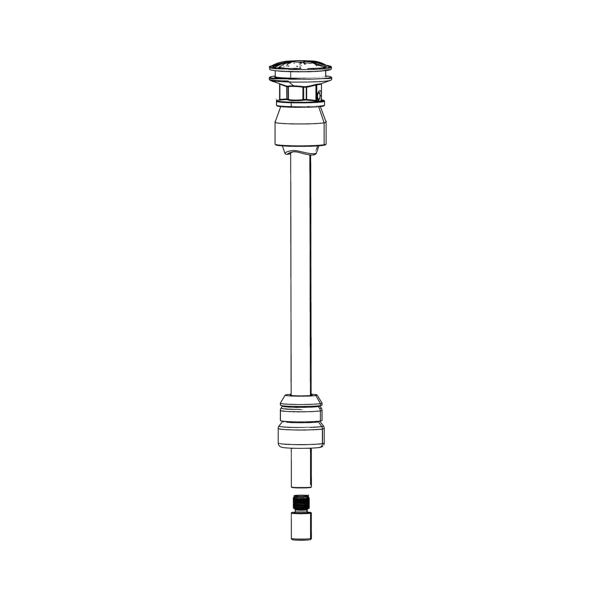 RockShox DebonAir-luchtveer-as kit 100 mm voor 29" (35 mm), voor SID C1 (2021) — technische illustratie