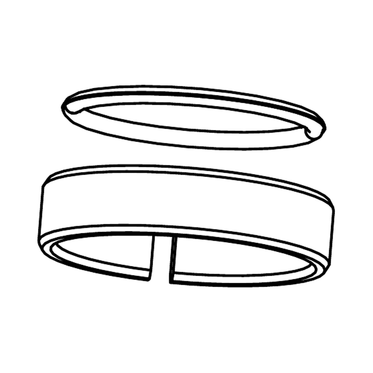 Kit Bagues et Joints Toriques de Tête Interne pour Tige de Selle ROCKSHOX REVERB (x10) — illustration technique