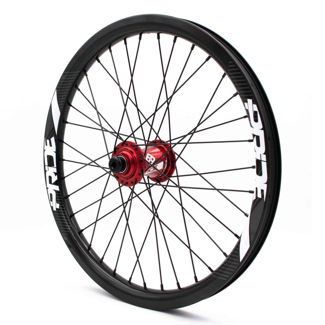 Paire de Roues PRIDE 20" (406mm) Carbone Gravity Gloss Disc Pride Control Axes 20/10mm Rouge