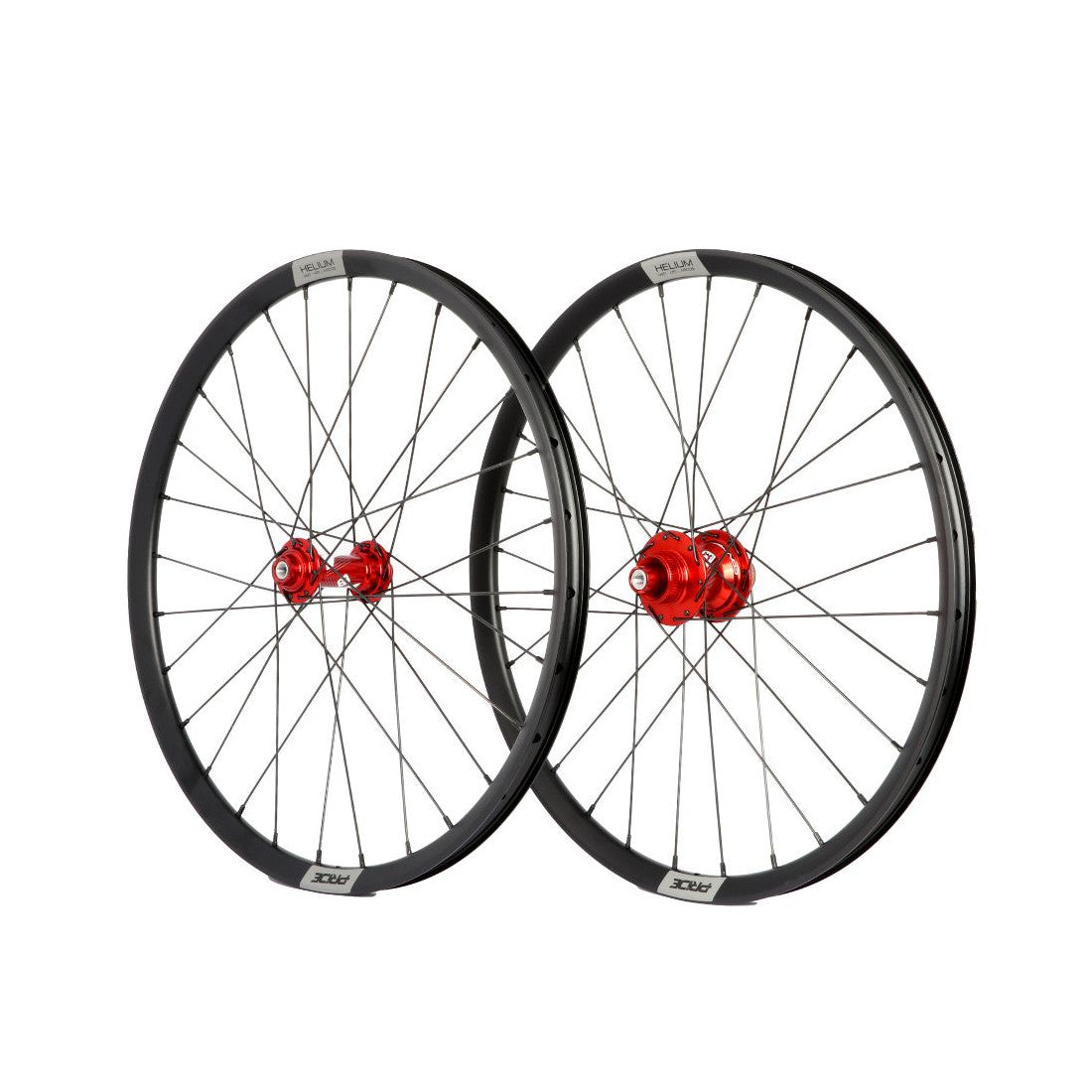 PRIDE 20" (451 mm) Control V1 Helium M21 wielset met 10 mm assen rood