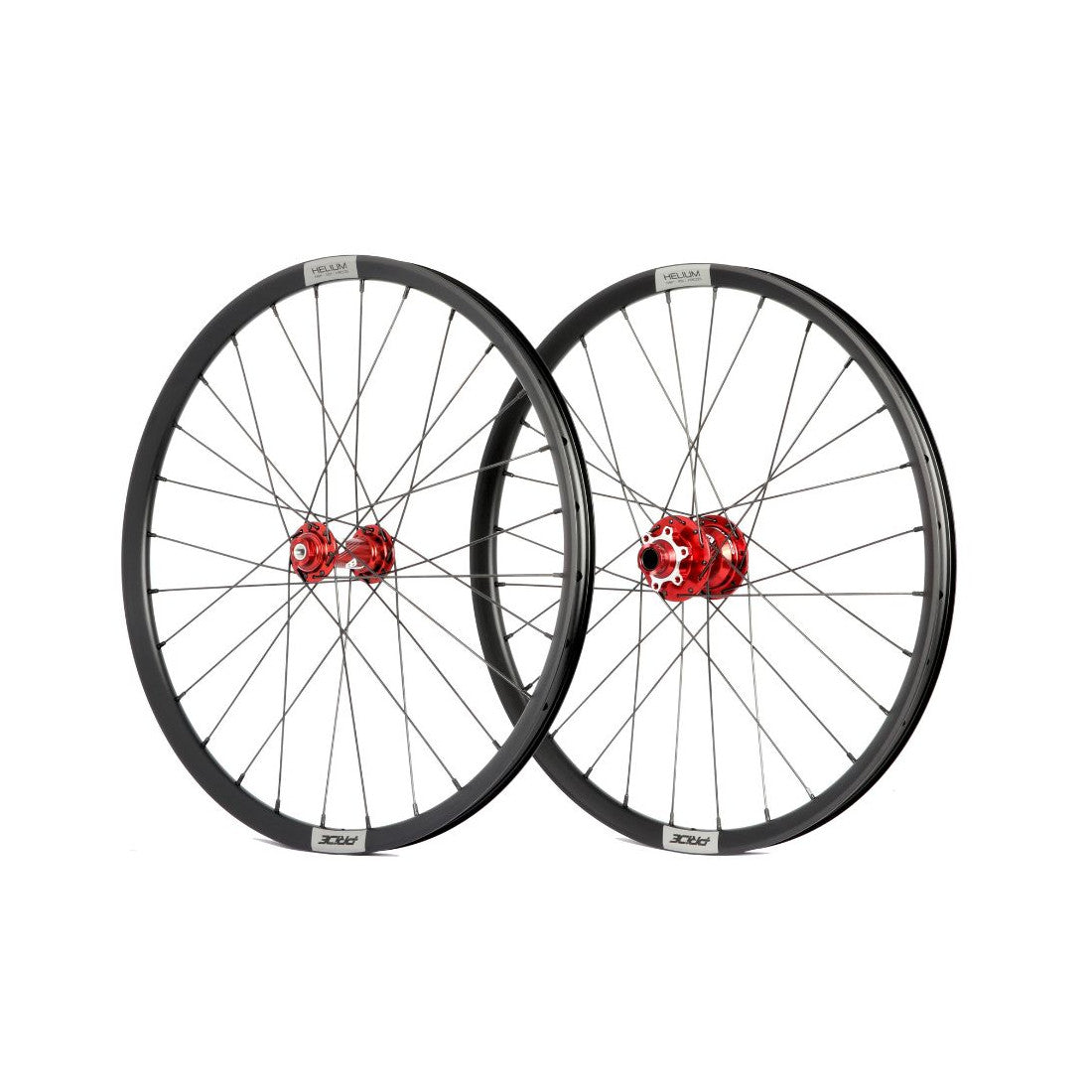 Paire de Roues PRIDE 20" (451mm) Control V2 Disc Helium M21 Axes 10/15mm Rouge