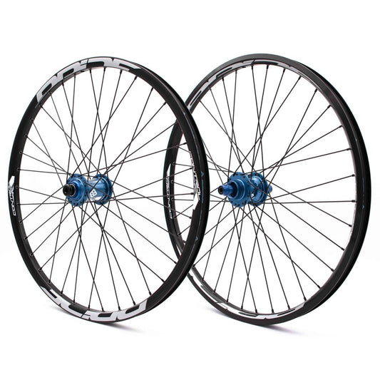 Paire de Roues PRIDE 20" (451mm) Control V2 Disc Axes 10/15mm Bleu