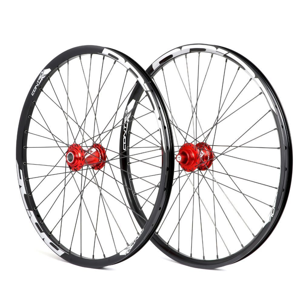 Wielpaar PRIDE 24" (507mm) Control V2 Disc Assen 20/15mm Rood