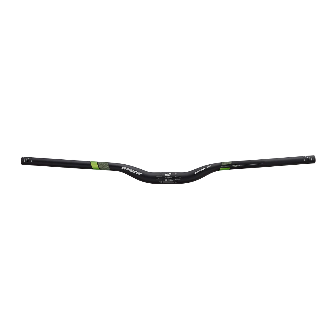 SPANK SPIKE 800 VIBROCORE Rise 30mm 31,8/800mm Zwart / Groen stuur