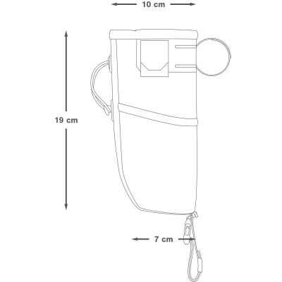 Stuurtas APIDURA BACKCOUNTRY FOOD POUCH PLUS 1,2 L Zwart Grijs
