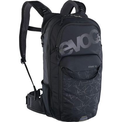 Pack Rugzak EVOC STAGE 12 ZWART + Watertas EVOC 2L
