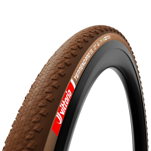 Pneu VITTORIA TERRENO PRO T30 Fine Loose Gravel Race 700x35c Tubeless Ready Souple Marron