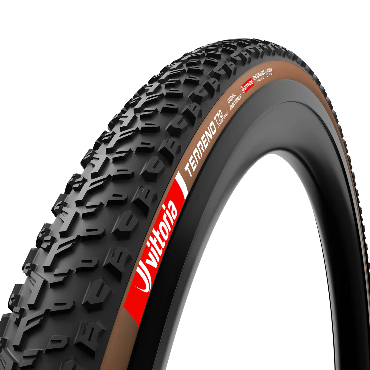 Pneu VITTORIA TERRENO T70 COARSE LOOSE 700x40c Gravel Endurance Tubeless Ready Souple Marron