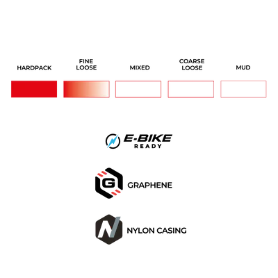 Pneu VITTORIA TERRENO XC TRAIL 29x2.25 4C Graphene 2.0 Tubeless Ready Souple Noir