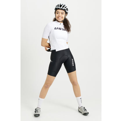 Wielershirt USWE GRUS GRAVEL Korte Mouwen Dames Wit