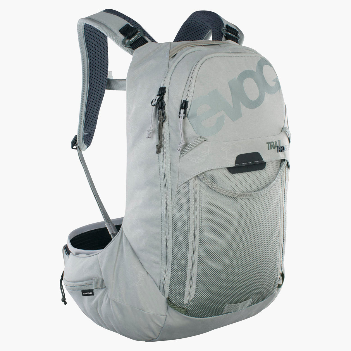 EVOC TRAIL PRO SF 12L-rugzak met rugprotector grijs - aanzicht 1