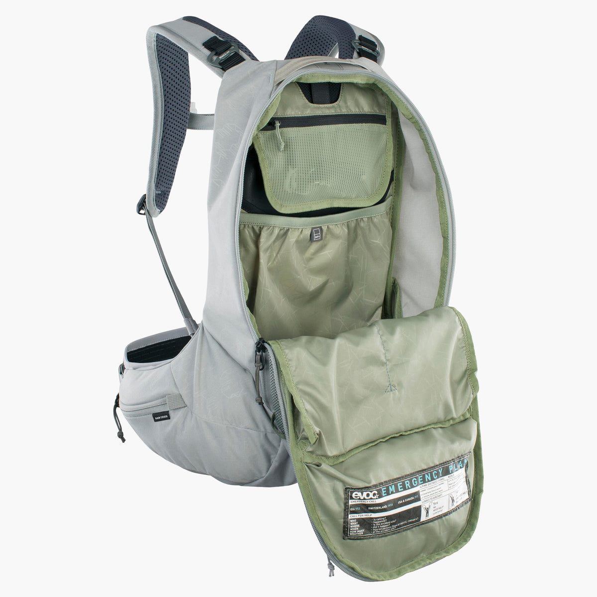 EVOC TRAIL PRO SF 12L-rugzak met rugprotector grijs - aanzicht 5