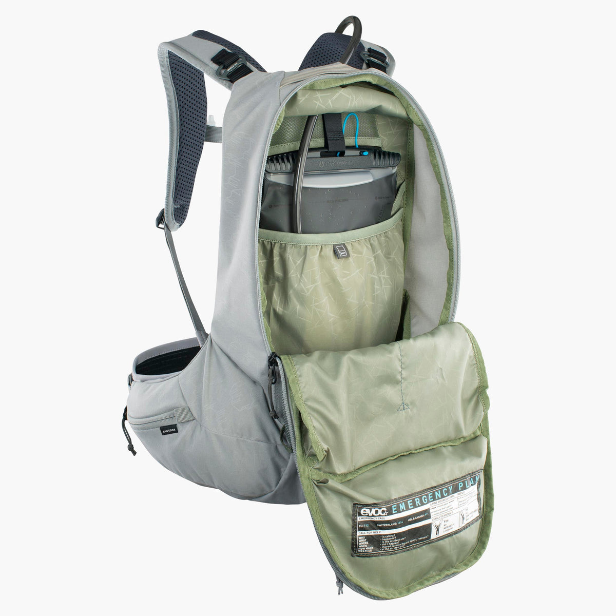 EVOC TRAIL PRO SF 12L-rugzak met rugprotector grijs - aanzicht 7