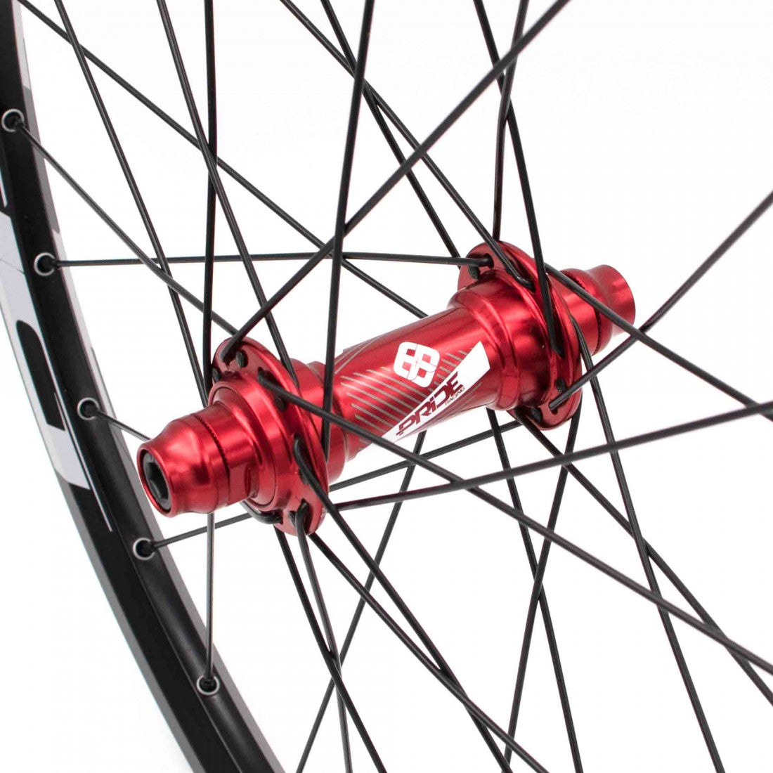 Paire de Roues PRIDE 20" (451mm) Control V1 Disc Axes 10/15mm Rouge