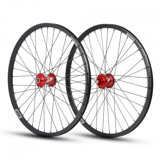 Paire de Roues PRDIE 24" (507mm) Control V1 Helium Disc Axes 20/10mm Rouge