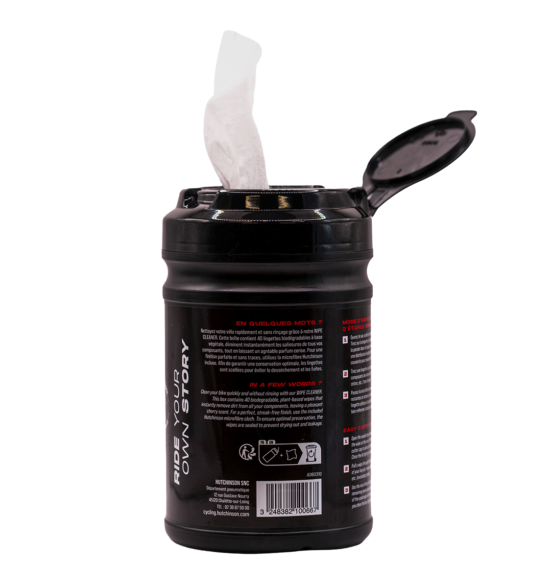 Reinigingsdoekjes HUTCHINSON WIPE CLEANER x40 + 1 Microfibre Cleaner