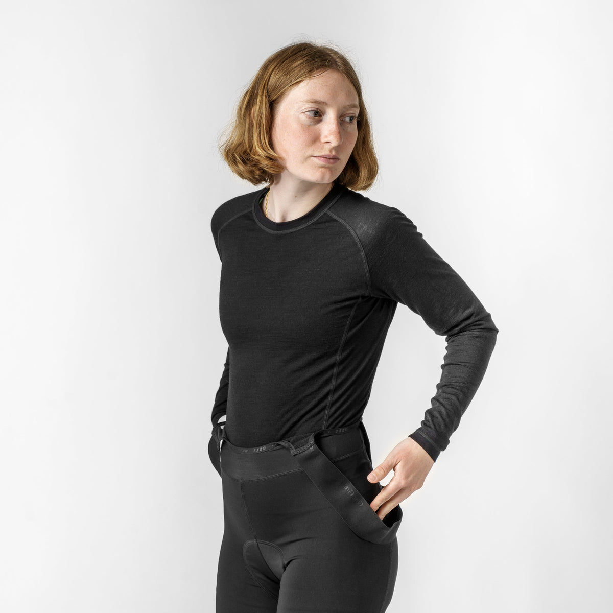 Sous-Vêtement Manches Longues Femme GRIPGRAB MERINO BLEND THERMAL Noir